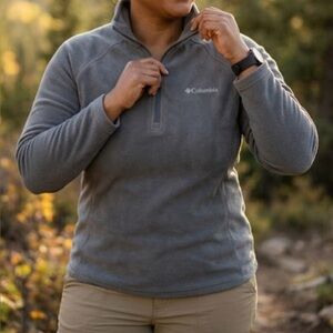 Columbia Women’s Glacial IV Half-Zip Fleece Pullover  Grey XXL